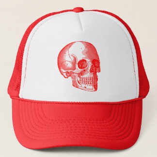 Skull - rot truckerkappe