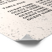 Skull Rote Rose 8 Tischplan Hochzeitsplakat Poster (Ecke)