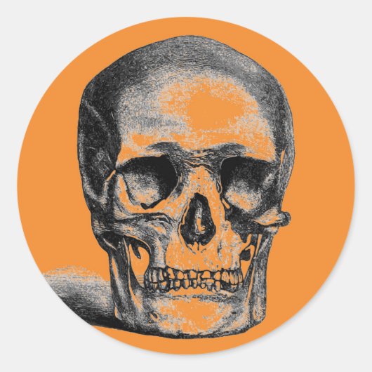 Skull-Round-Aufkleber Runder Aufkleber (Vorderseite)