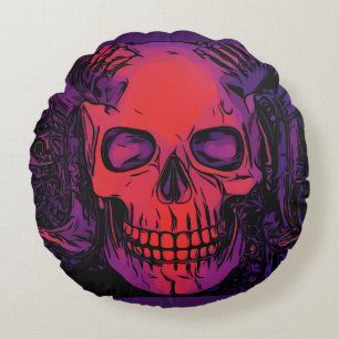 Skull Round Pillow Rundes Kissen