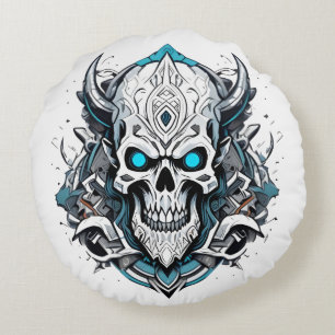 Skull Round Pillow Rundes Kissen