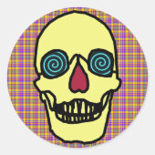 SKULL ROUND STICKER (Vorderseite)