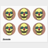 SKULL ROUND STICKER (Blatt)