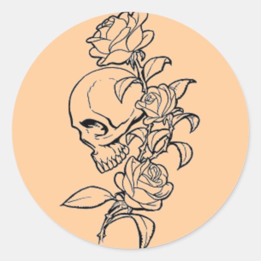 SKULL RUNDER AUFKLEBER (Vorderseite)