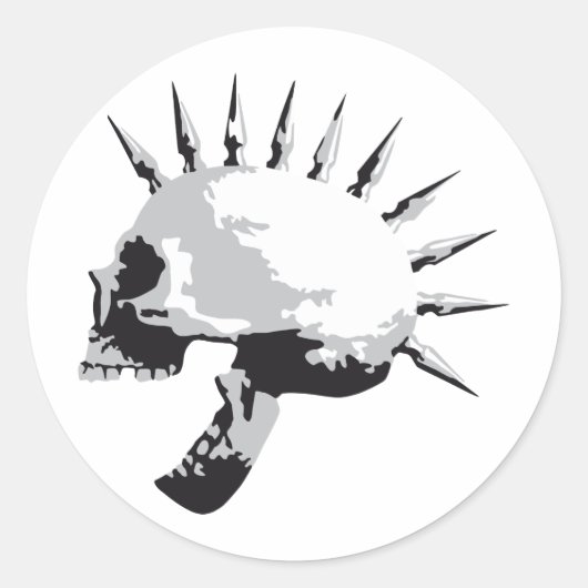 skull runder aufkleber (Vorderseite)