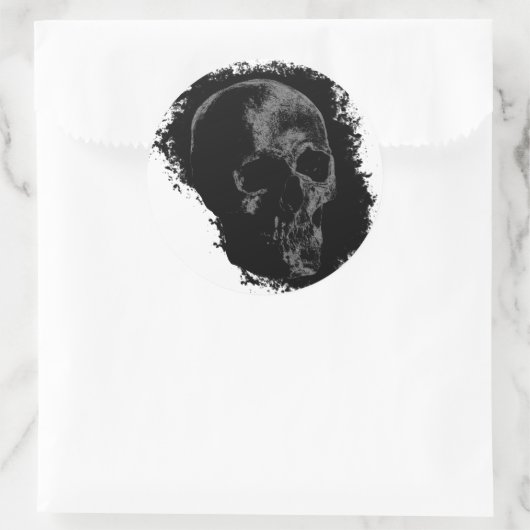 SKULL RUNDER AUFKLEBER (Tasche)