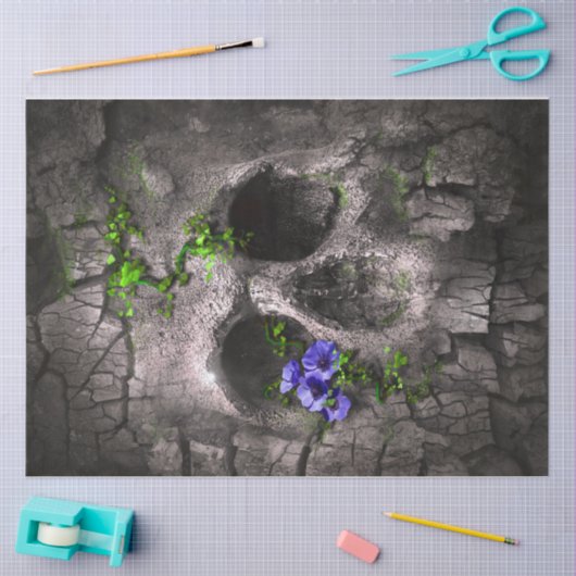 Skull Rustic 12 Decoupage Tissue Paper Seidenpapier (Basteln)