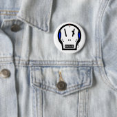 Skull sagt: "Liebe ist Schmerz" Button (Beispiel)