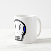 Skull sagt: "Liebe ist Schmerz" Kaffeetasse (VorderseiteRechts)
