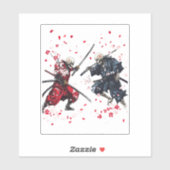 Skull Samurai Duel Aufkleber (Blatt)
