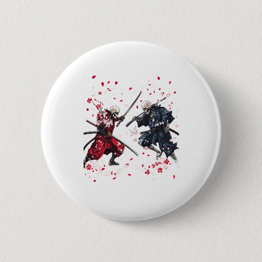Skull Samurai Duel Button (Vorderseite)