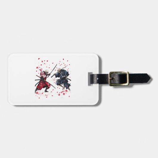 Skull Samurai Duel Gepäckanhänger (Vorderseite horizontal)