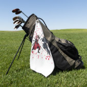 Skull Samurai Duel Golfhandtuch (Gras)