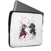 Skull Samurai Duel Laptopschutzhülle (Vorne Rechts)