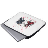 Skull Samurai Duel Laptopschutzhülle (Vorne Knopf)