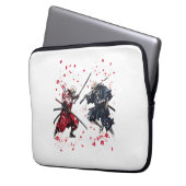 Skull Samurai Duel Laptopschutzhülle (Vorderseite Links)