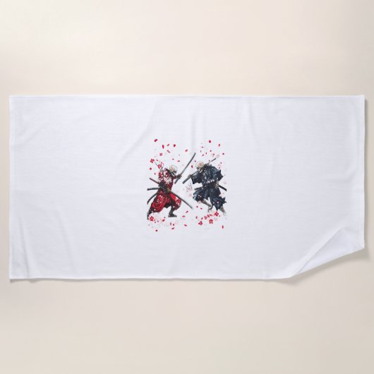 Skull Samurai Duel Strandtuch (Vorderseite)