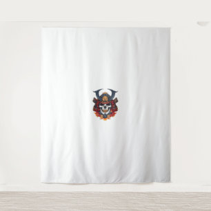 Skull Samurai Mask Wandteppich