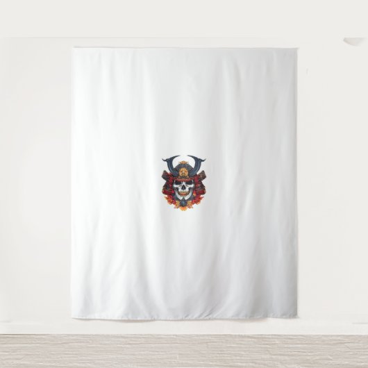 Skull Samurai Mask Wandteppich (Vorderseite)