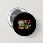 Skull Santa Beängstigend Santa Merry Weihnachtsmat Button (Vorne & Hinten)