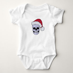 Skull Santa Claus Frohe Weihnachten Baby Strampler