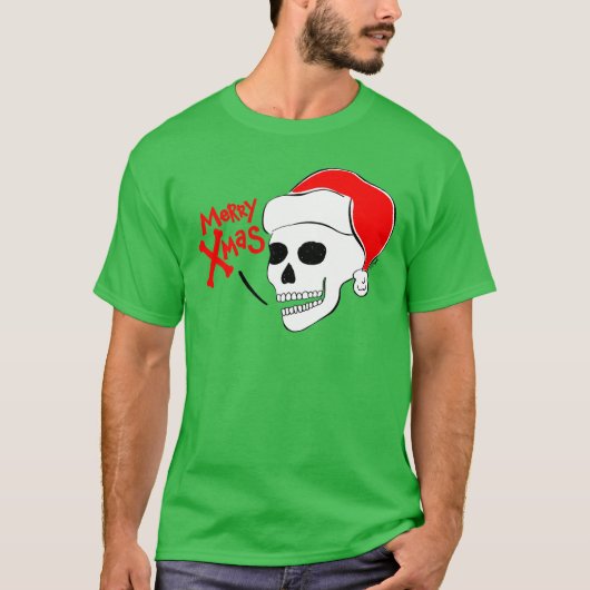 Skull Santa Merry Xmas T-Shirt (Vorderseite)