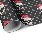 Skull Santa Wrapping Paper Geschenkpapier (Rolleneckpunkt)