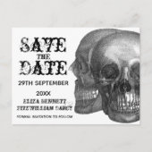 Skull Save the Date Postkarte (Vorderseite)