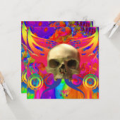 Skull-Schmetterling in Farbe Karte (Vorderseite/Rückseite Beispiel)