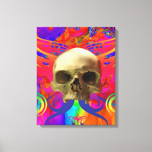 Skull-Schmetterling in Farbe Leinwanddruck (Vorderseite)