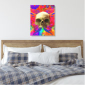 Skull-Schmetterling in Farbe Leinwanddruck (Insitu (Schlafzimmer))