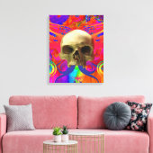 Skull-Schmetterling in Farbe Leinwanddruck (Insitu (Wohnzimmer))