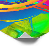Skull-Schmetterling in Farbe Poster (Ecke)