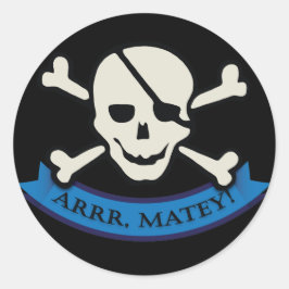 Skull - Schwarz Klassischer Rundaufkleber, glänzen Runder Aufkleber