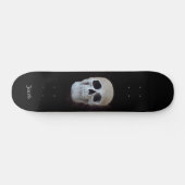 Skull Schwarz-Weiß-Gotik Trendy Art Design Skateboard (Horizontal)