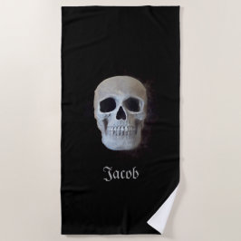 Skull Schwarz-Weiß-Gotik Trendy Art Design Strandtuch