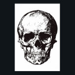 Skull Schwarz-weiß Pop Art Fantasy Art Heavy Metal Poster<br><div class="desc">Fantasy Art Skeleton Poster Print - Black & White Metal Punk Rock Uni Pop Art</div>