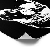 Skull - Schwarz & Weiß Poster (Ecke)