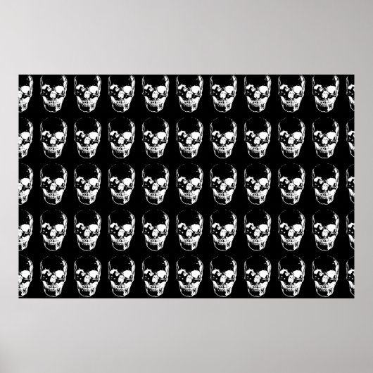 Skull - Schwarz & Weiß Poster (Vorne)