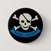 Skull - Schwarzer Standard, 2¼ Zoll Rundtaste Button (Vorderseite)