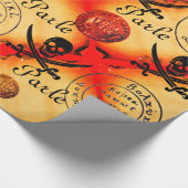 SKULL,SCHWERTER,PIRATES TREASKARTENPARKMENT GESCHENKPAPIER (Ecke)