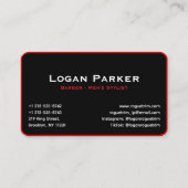 Skull Scissor Modern Barber Shop Visitenkarte (Rückseite)