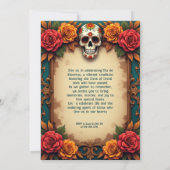 💀 🎉 Skull & Scrolls, die Día de Muertos Einladung (Rückseite)