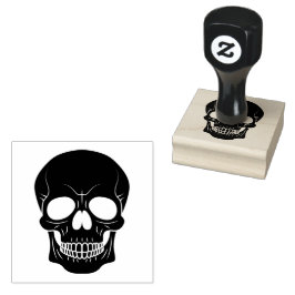 Skull Shape Silhouette Halloween Gummistempel