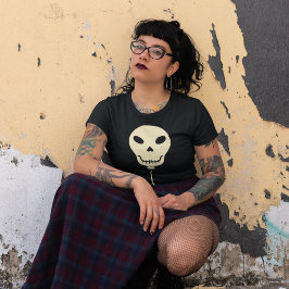 Skull Shaped Balloon Goth Graphic T-Shirt