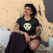 Skull Shaped Balloon Goth Graphic T-Shirt