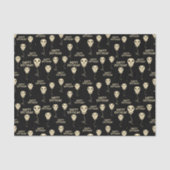 Skull Shaped Balloons Goth Happy Birthday Seidenpapier (Vorderseite)