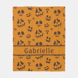 Skull Silhouette Muster Brown Fleece Blankon