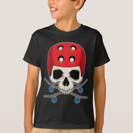 Skull Skater Skateboard Sport T-Shirt (Vorderseite)