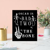 Skull Skeleton Bad to the Bone 2nd Birthday  Acrylschild (Hochzeit)